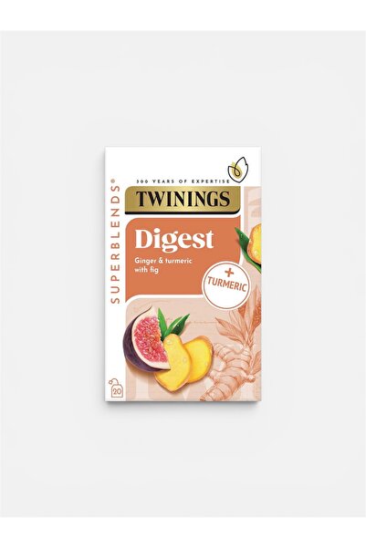 Twinings Superblends Digest Ginger, Turmeric Herbal Infusion with Fig