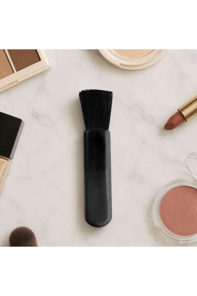 idei Set 6 pinceluri compacte de blush negre, peri sintetici moi, pincel port...