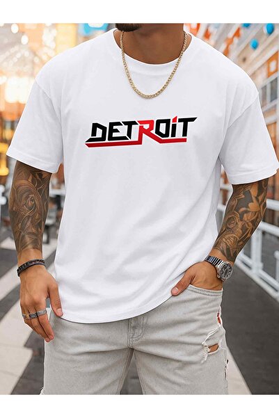 1001 Line Detroit Pride Graphic Tee Mens Comfort Colors White Summer T-Shirt ...