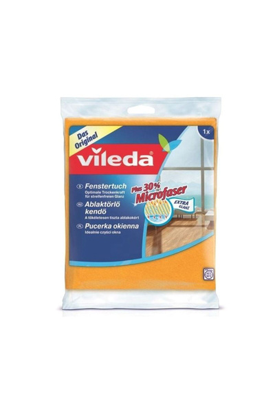 Vileda Laveta 00629, pentru geamuri, cu fibre microactive,40x36cm Crem