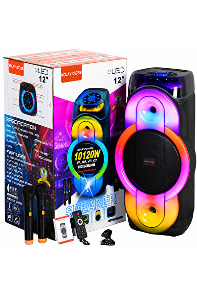 AT Performance Boxă Portabilă Karaoke KOLAV D1238, 12", 400W, Bluetooth, 2 Mi...