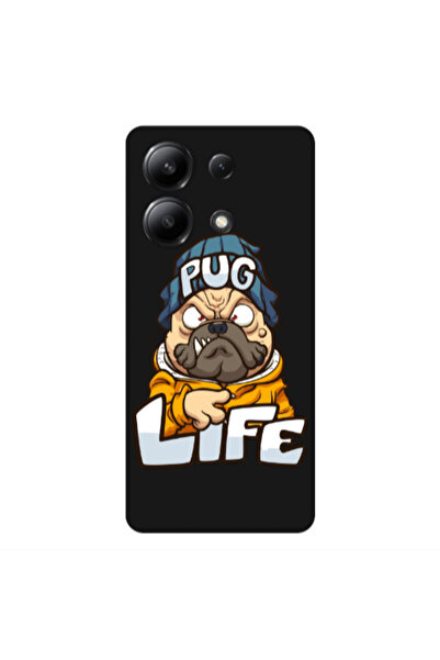 Other Xiaomi Redmi Note 13 4G Pug Life 2 Black Colored Silicone TPU Θήκη
