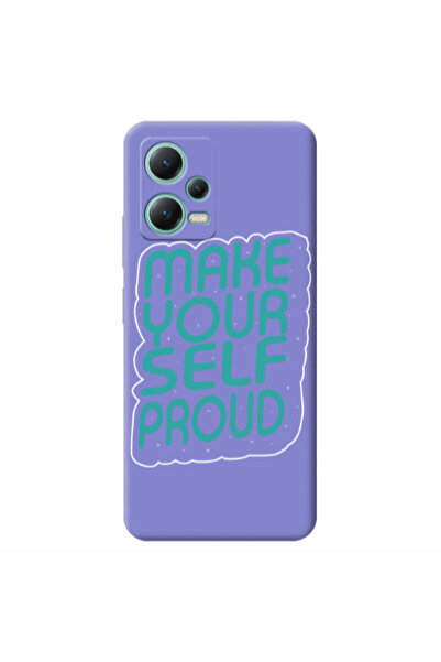 Other Xiaomi Redmi Note 12 Pro 5G Make Your Self Proud Purple Colored Silicon...