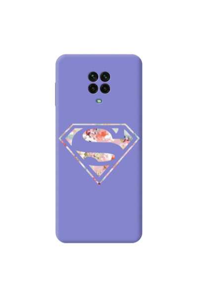 Other Xiaomi Redmi Note 9 Pro Superman logo Purple Colored Silicone TPU Θήκη