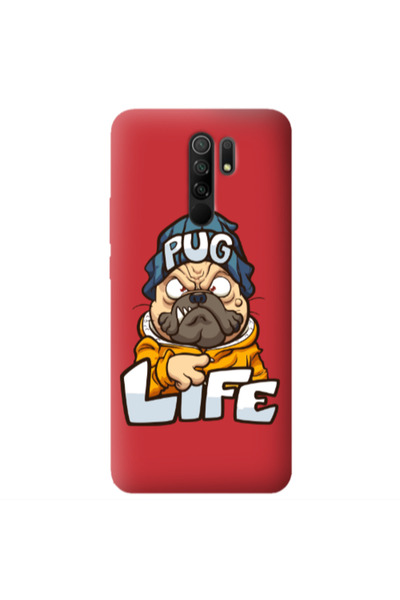 Other Xiaomi Redmi 9 Pug Life 2 Red Colored Silicone TPU Θήκη