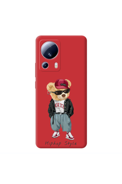 Other Xiaomi Mi 13 Lite Hip hop style Red Colored Silicone TPU Θήκη