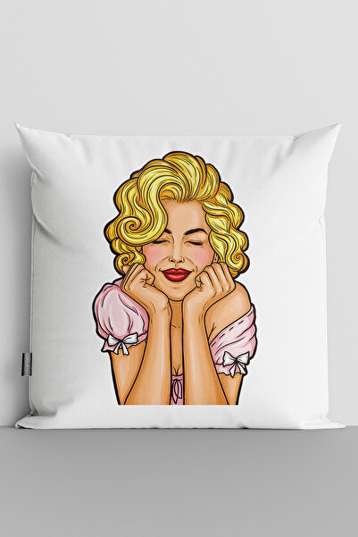 TicaretJet غطاء وسادة مطبوع رقميًا على الوجهين للنساء من Popart - 166
