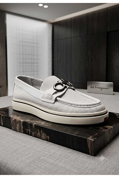 MARCOMEN 23139 Men's Genuine Leather Buckle Casual Loafer Shoes