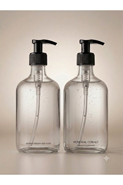 Sowo Home Luxury 2-Piece Glass Liquid Soap Dispenser