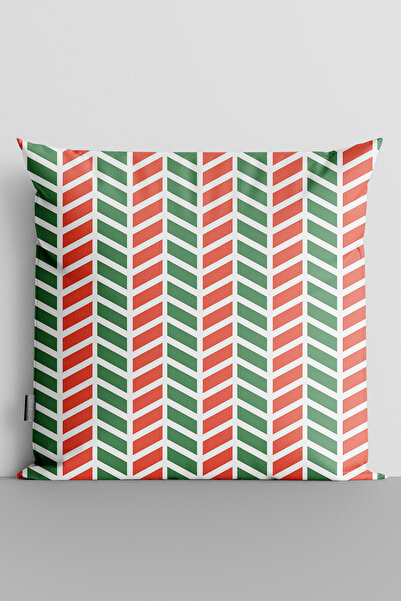 TicaretJet Abstract Shapes Double Sided Digital Printed Pillow Throw Pillow C...