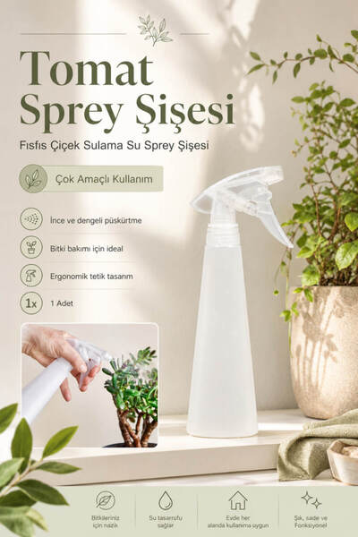 Anadolu Saray 350ml Sprey Şişesi Fısfıs Çiçek Sulama Su Spreyi Çok Amaçlı Spr...