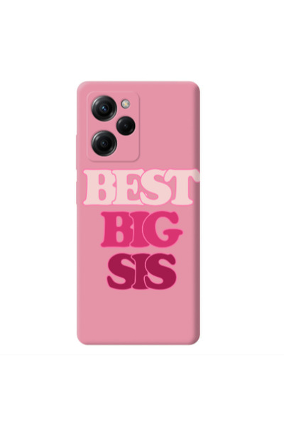 Other Xiaomi Poco X5 Pro Best Big Sis Pink Colored Silicone TPU Θήκη