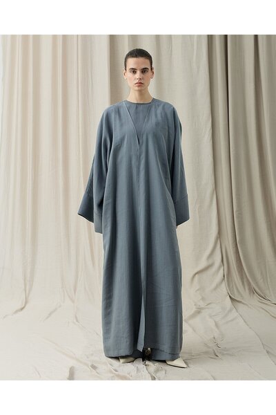 Aybikestil Tencel Diamond Kimono Abaya Nefti