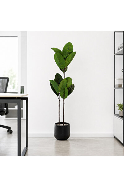 Rahaty Store Artificial Ficus Tree Pot, Luxurious Entrance Decor 105 cm