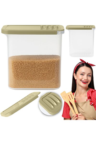 EDANTI Recipiente pentru alimente pentru produse uscate, dozator din plastic ...