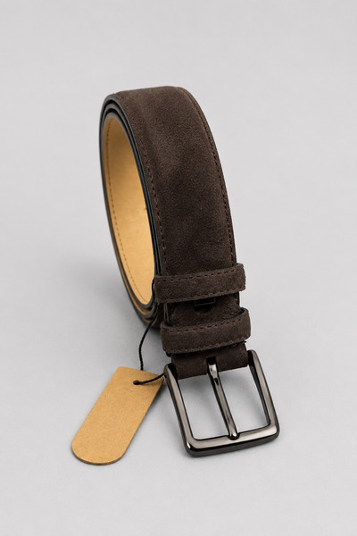 Mesfeno Genuine Suede Leather Men's Classic Belt