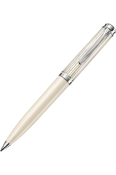 Pelikan قلم حبر جاف أبيض شفاف K605 من سوفران
