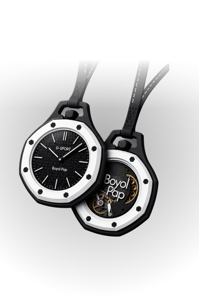 WANNA PROTECT Boyal Pap Clock Design Leather Strap Bag Accessory and Keychain