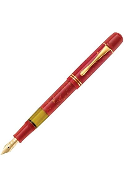Pelikan Special edition liquid ink pen model M101N in vibrant red with gold t...