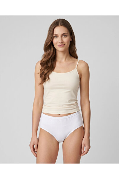 AYS Women's Thin Waist Cotton Panties White 12-Pack