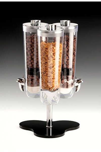 Viejo Valle Dispenser Cereale Triplu 3x1.5L – Dozator Bufet Mic Dejun