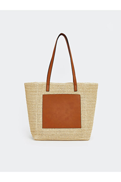 LC Waikiki LCW ACCESSORIES Γυναικεία ψάθινη τσάντα παραλίας