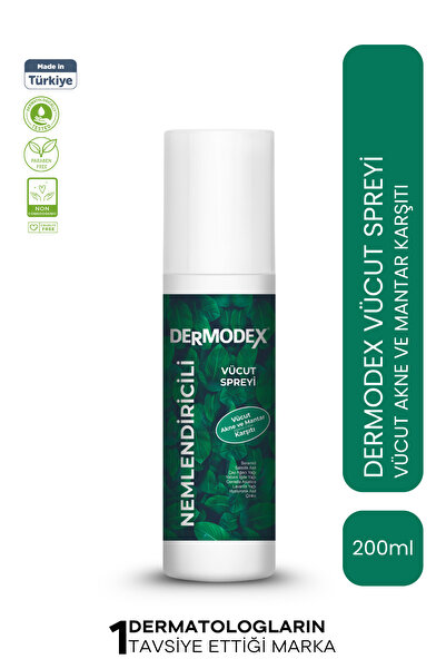 DERMODEX Akneye Eğilimli Ciltler İçin Vücut Spreyi - Nemlendirici 200 ml