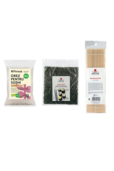 Pronat Kit Complet pentru Sushi Bio – Orez Pronat, Alge Nori Arche și Suport ...