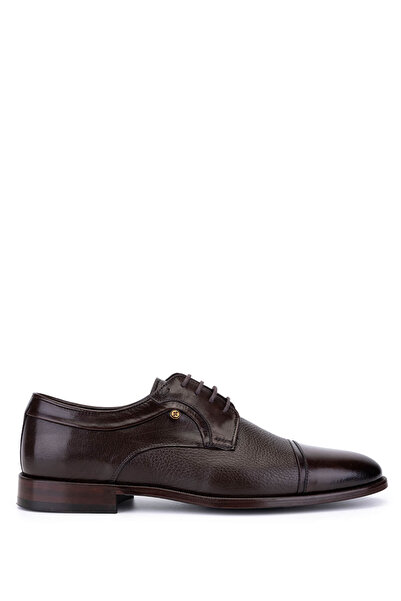 Tamer Tanca Men's Genuine Leather Brown Classic Shoes
