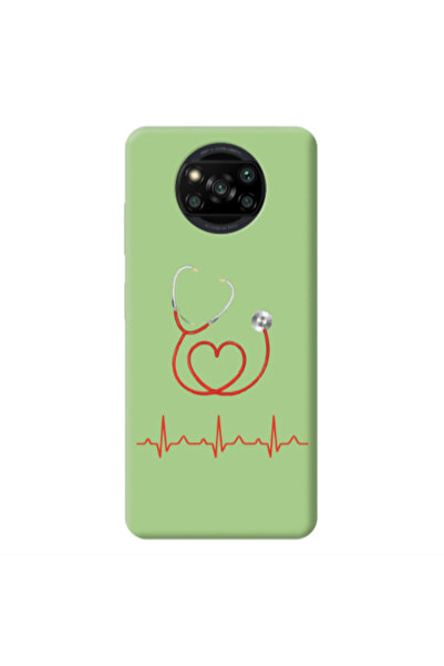 Other Xiaomi Poco X3 /X3 Pro Stethoscope Light Green Colored Silicone TPU Θήκη