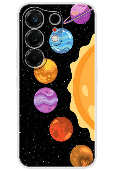 TECNO Camon 50 ULTRA (CN7c) Uyumlu Kılıf Desen Baskılı Silikon Gezegenler Tas...