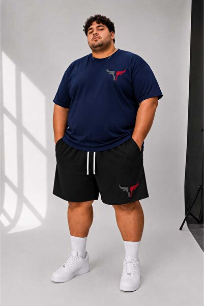 ZAVIXO Men's Oversize Large Size Shorts Set 100% Cotton Comfortable Fit 2-Pie...