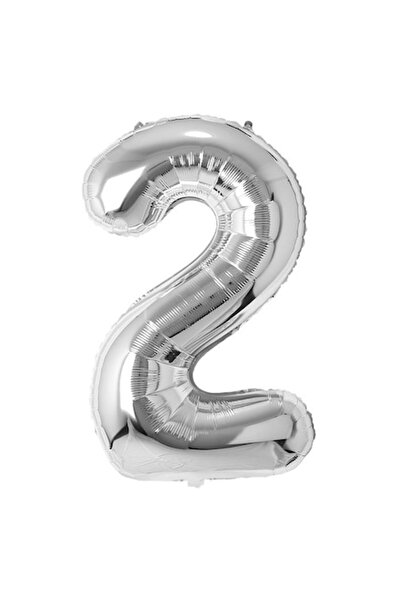 OEM Balon din folie cifră, 102cm, Argintiu