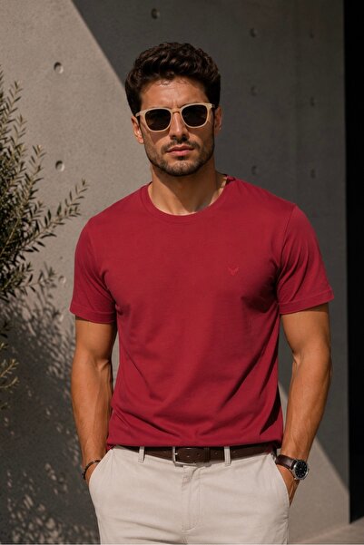 Maccali Ανδρικό μπλουζάκι με κέντημα στο στήθος, casual, φαρδιά γραμμή, με όψ...
