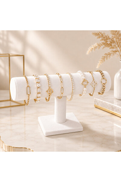 YILDIZ Jewelry Stand Bracelet Watch Clasp Display Stand Red t Bar Jewelry Org...
