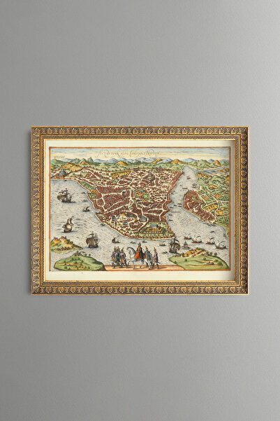 epiqart Istanbul Map - Vintage Patterned Painting - Fine Model