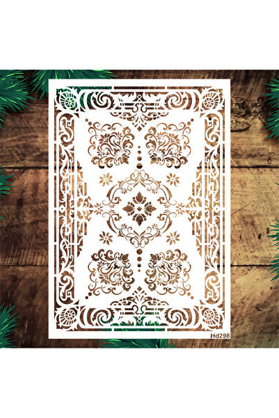 STENCİLTASARIM Stencil Tasarım HD298 Etnik Kilim - Dekoratif Duvar, Fayans Ve...