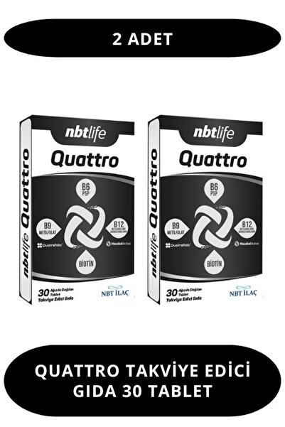 Nbt İlaç Quattro Takviye Edici Gıda 30 Tablet (2 Adet)