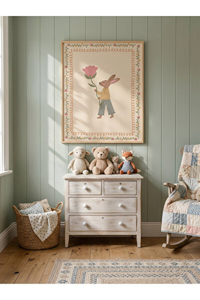 Creatick Design İskandinav Tarzı Masif Ahşap Çerçeveli Çocuk ve Bebek Odası M...