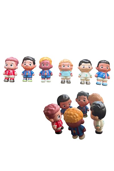 ADIRI SHOP Set 6 figurine păpuși fotbal copii, jucării tip squishy, anti-stre...