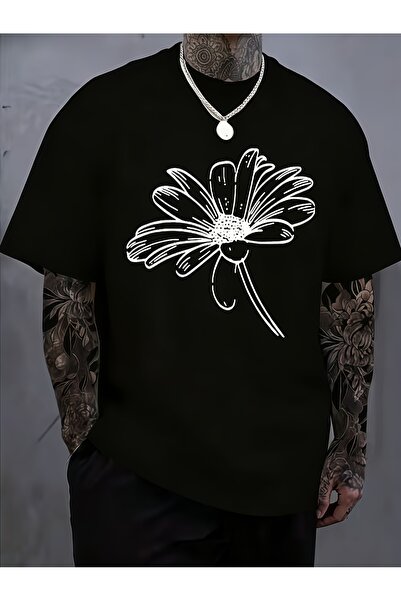 23 nisan Men'S New Round-Neck Pure T-Shirt, All-Season Suitable, Easy Daisy P...