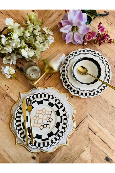 CASA DE BELLA Bone China Porselen 4 Kişilik 16 Parça Yemek Takımı