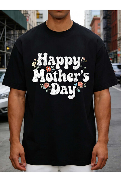 NOURAM Men's Happy Mother's Day T-Shirt - 100% Cotton Short Sleeve Shirt with...