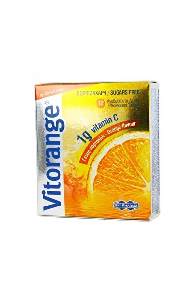 Unipharma Vitorange Vitamin C 1g Sugar Free 12 Αναβρ. Δισκία