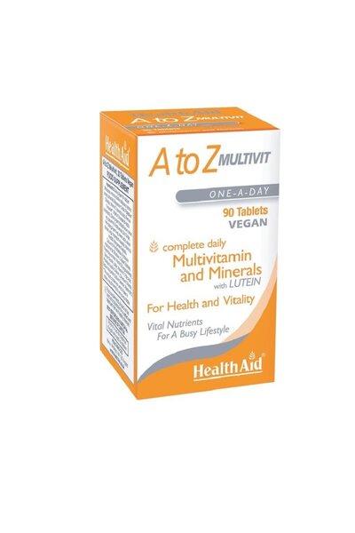 Health Aid A to Z Multivit and Minerals with Lutein, Πολυβιταμίνες, 90tabs