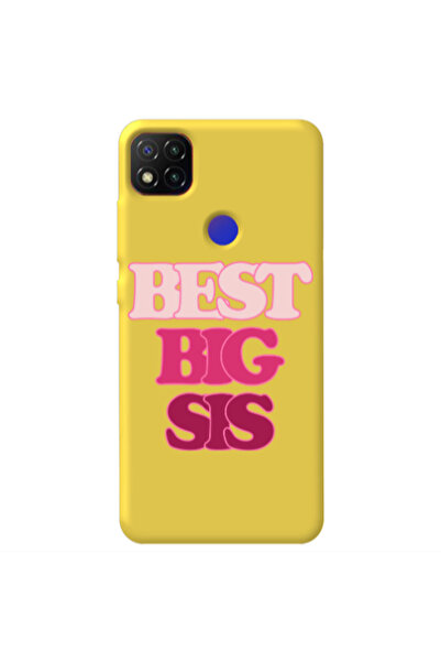 Other Xiaomi Redmi 9c Best Big Sis Yellow Colored Silicone TPU Θήκη