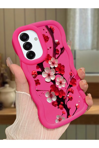 Hontinga Samsung Galaxy A17 Compatible Case Camera Protector Red Silicone Cou...
