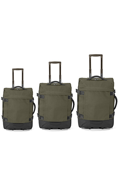 Benzi Set de trolere 3 piese, 2 roți, Poliester, BZ 5850, Kaki