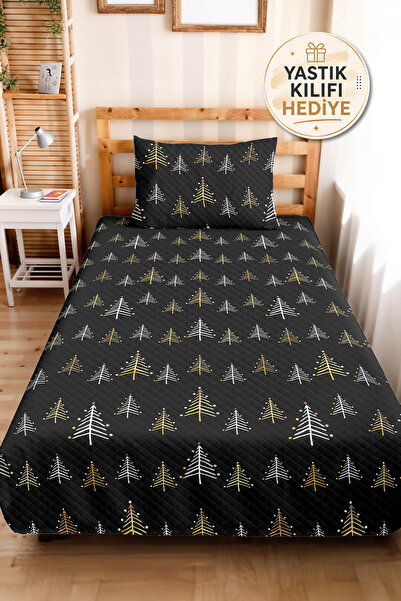 Evimde Bambaşka Black Pine Wood Young Room Single Pique Set-Nordic Mustard 16...