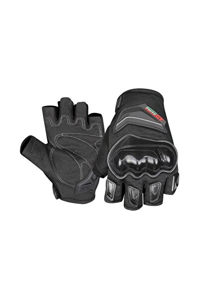 Forte GT قفازات RS1903D للدراجات النارية بدون أصابع باللون الأسود